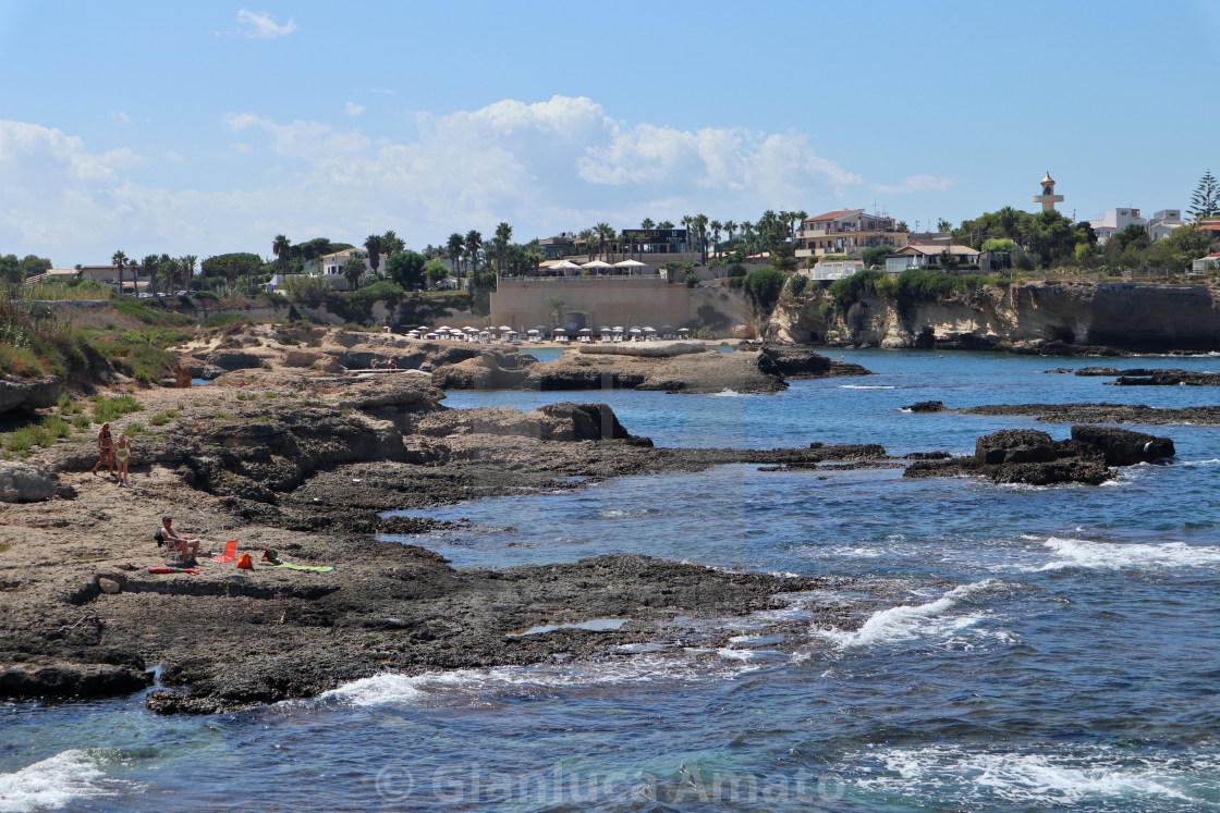 "Siracusa - Scogliera da Punta della Mola" stock image