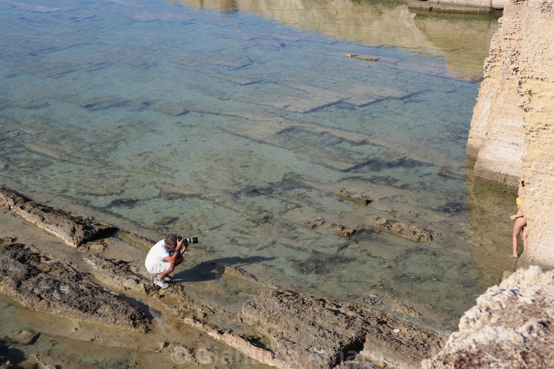 "Siracusa - Fotografo a Punta della Mola" stock image