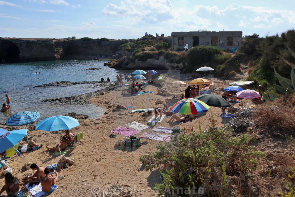 "Siracusa - Spiaggia a Punta della Mola nel pomeriggio" stock image