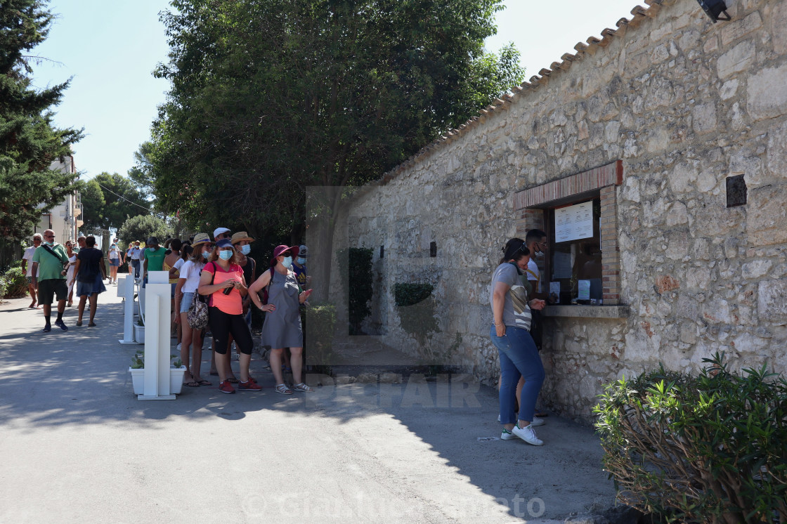 "Siracusa - Biglietteria del Parco Archeologico della Neapolis" stock image