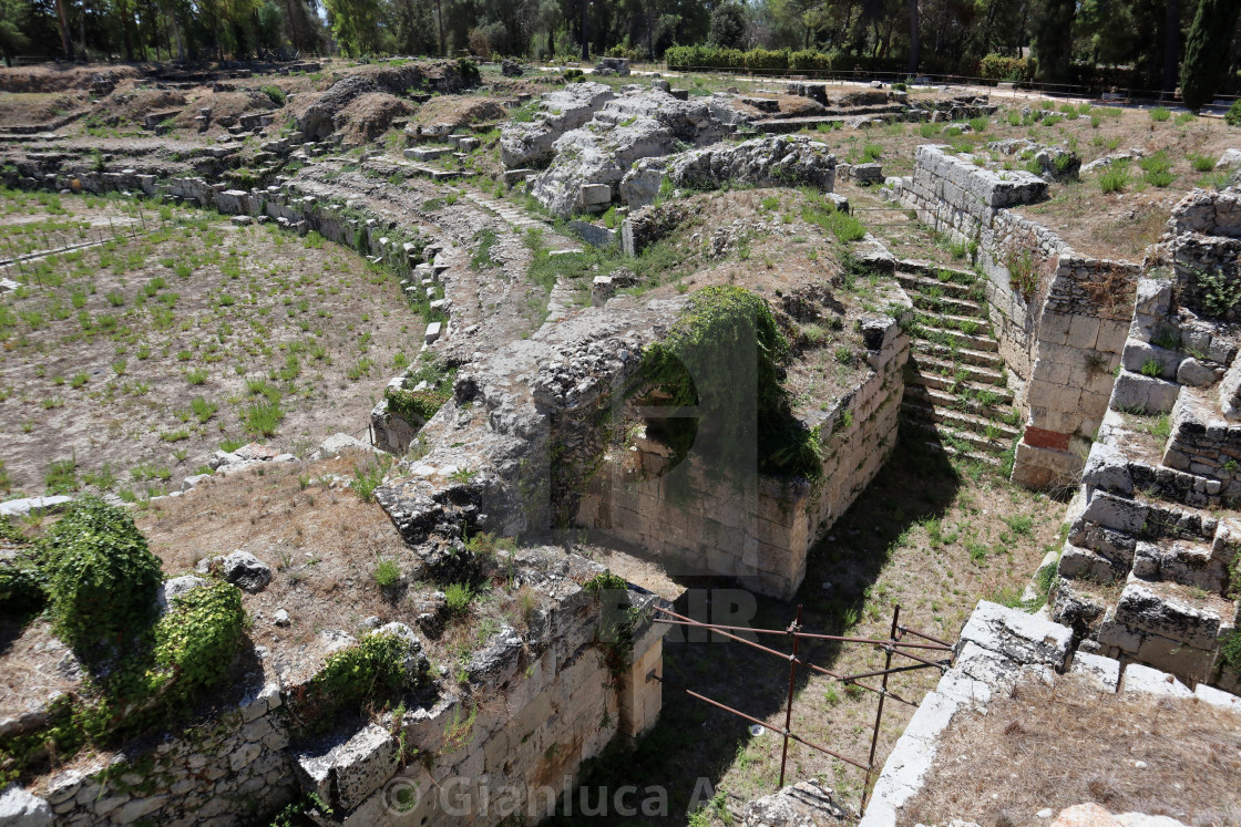 "Siracusa - Scorcio dell'Anfiteatro romano del Parco Archeologico della Neapolis" stock image