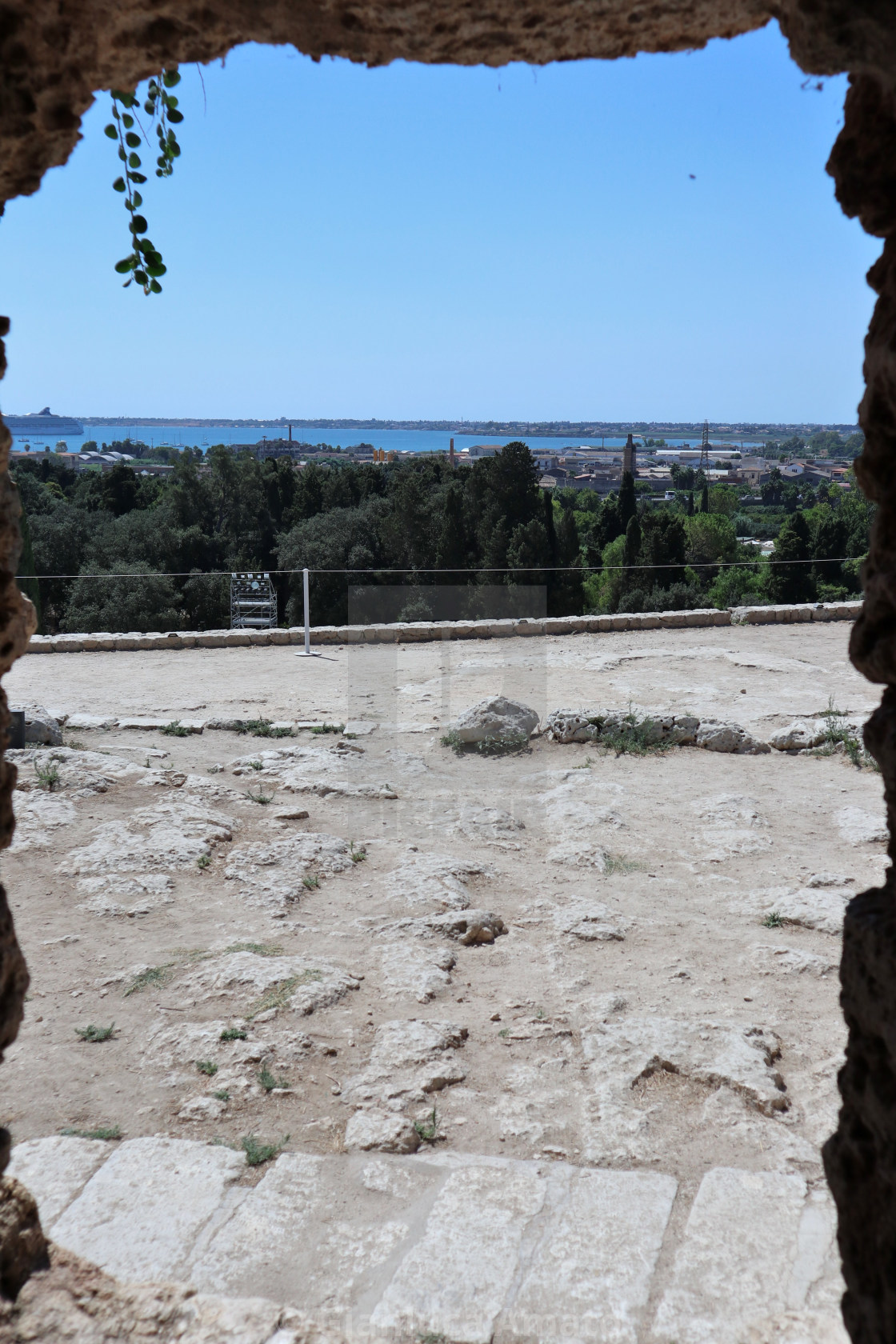 "Siracusa - Scorcio panoramico dalle grotte del teatro greco" stock image