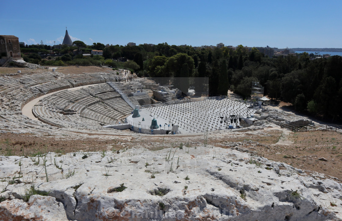 "Siracusa - Scorcio panoramico del teatro greco" stock image