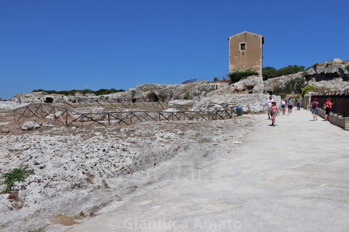 "Siracusa - Sentiero per il teatro greco" stock image