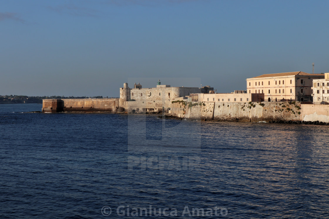 "Siracusa - Castello Maniace all'alba" stock image