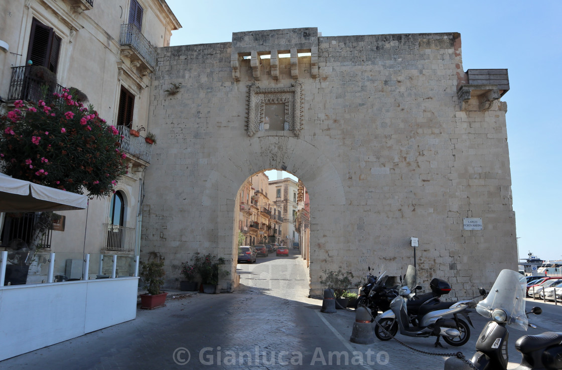 "Siracusa - Ingresso di Porta Marina" stock image