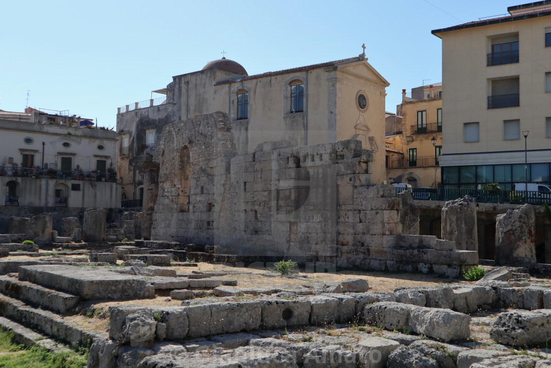 "Siracusa - Chiesa di San Paolo dal Tempio di Apollo" stock image