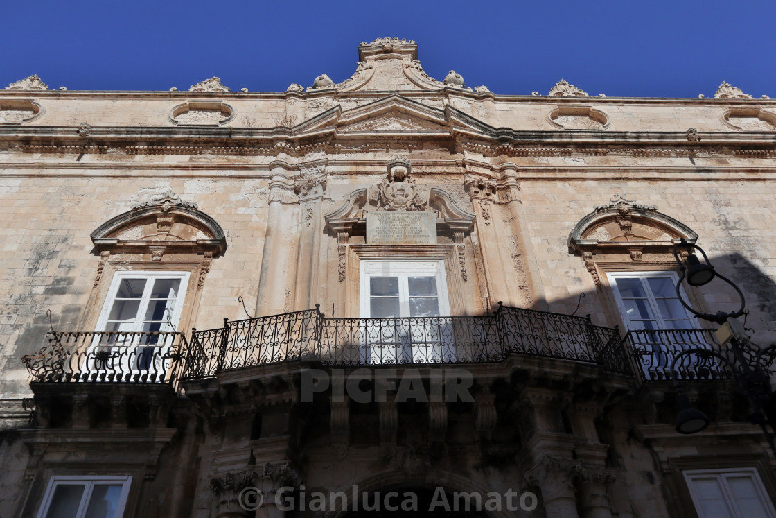 "Siracusa - Facciata di Palazzo Beneventano" stock image