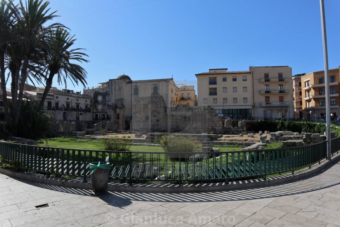 "Siracusa - Area archeologica del Tempio di Apollo" stock image