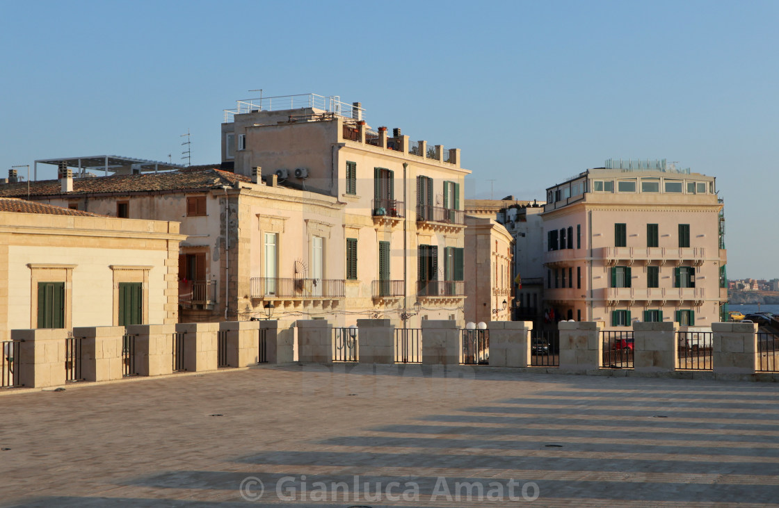 "Siracusa - Terrazza di Forte Vigliena all'alba" stock image