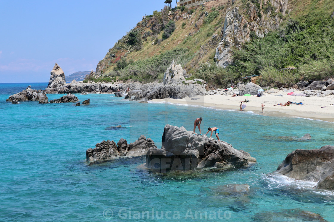 "Parghelia - Scogli della Spiaggia di Michelino" stock image