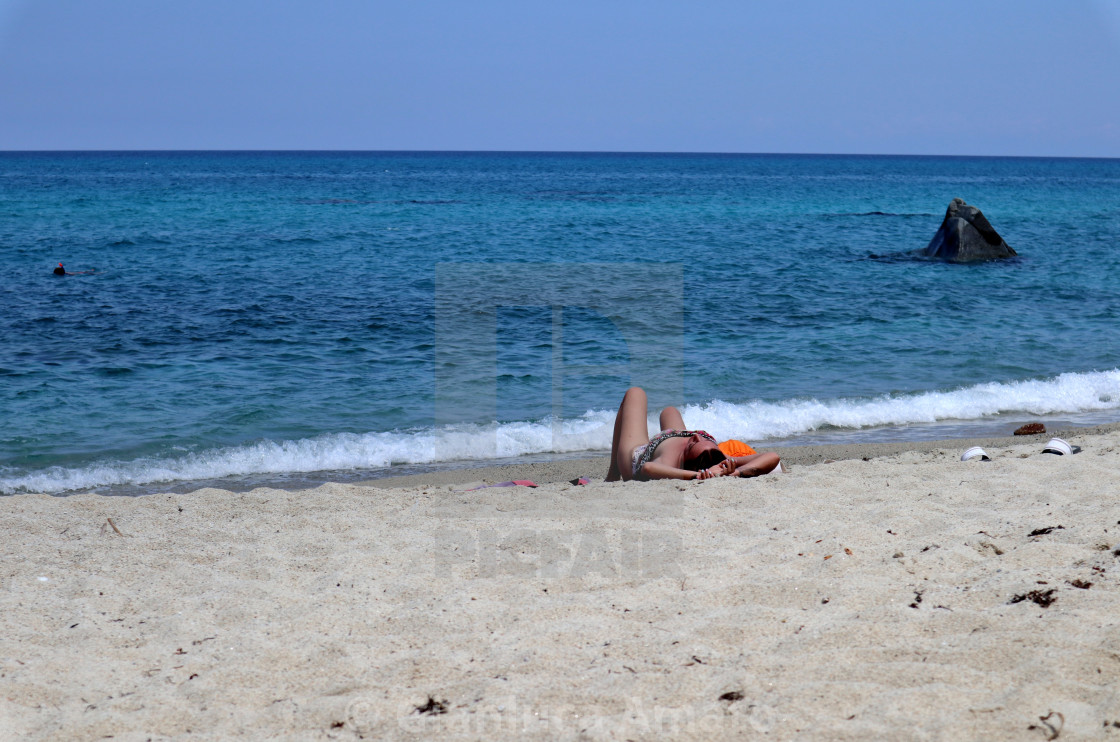 "Parghelia - Tintarella sulla Spiaggia di Michelino" stock image