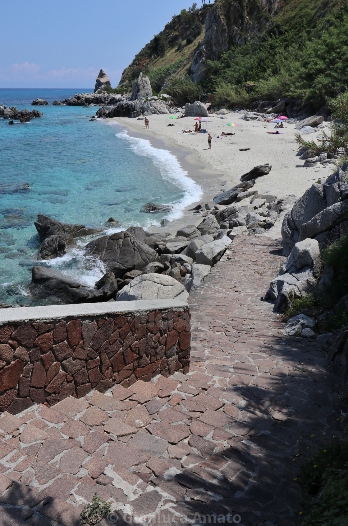 "Parghelia - Scalinata di accesso alla Spiaggia di Michelino" stock image