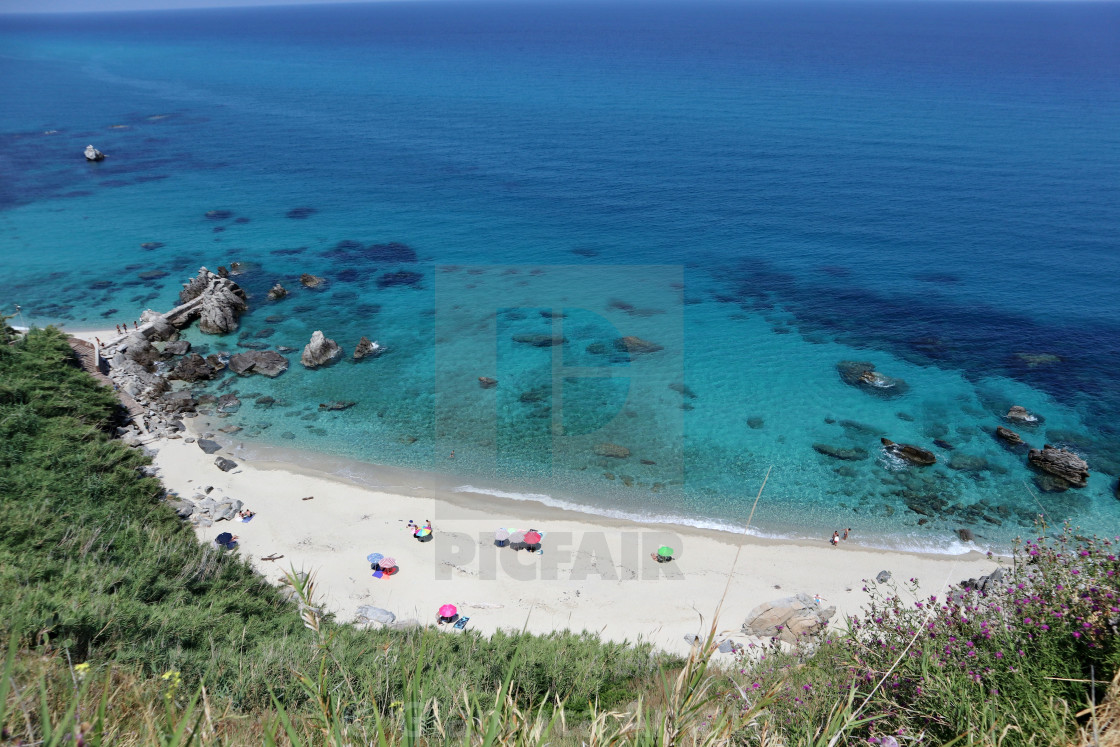 "Parghelia - Spiaggia di Michelino dal belvedere" stock image