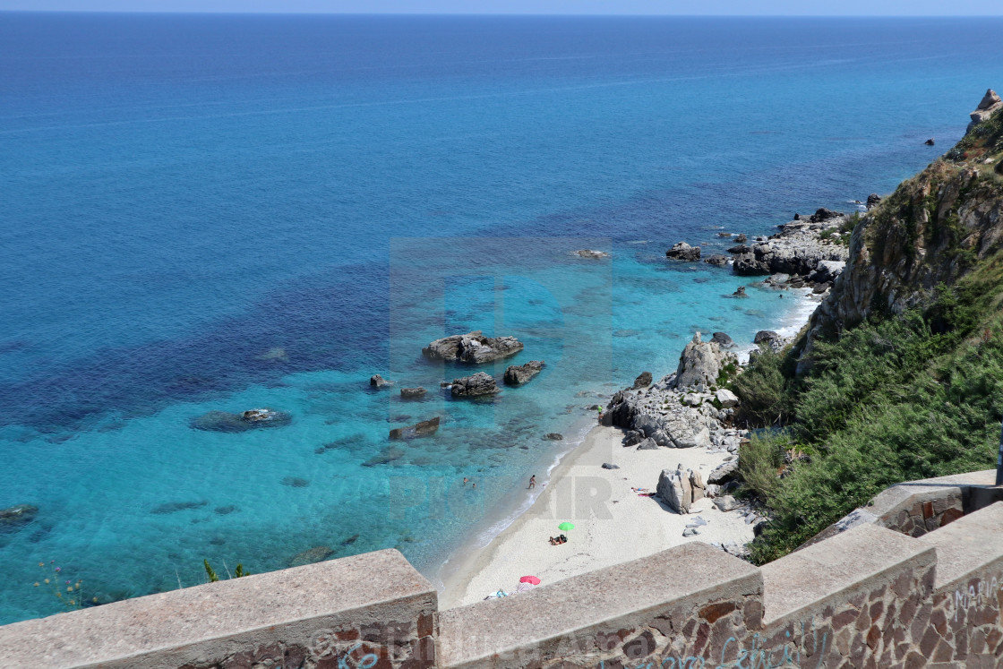 "Parghelia - Spiaggia Michelino dalla scala di accesso" stock image