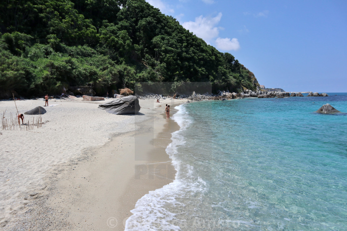 "Parghelia - Riva della Spiaggia di Michelino dallo scoglio" stock image