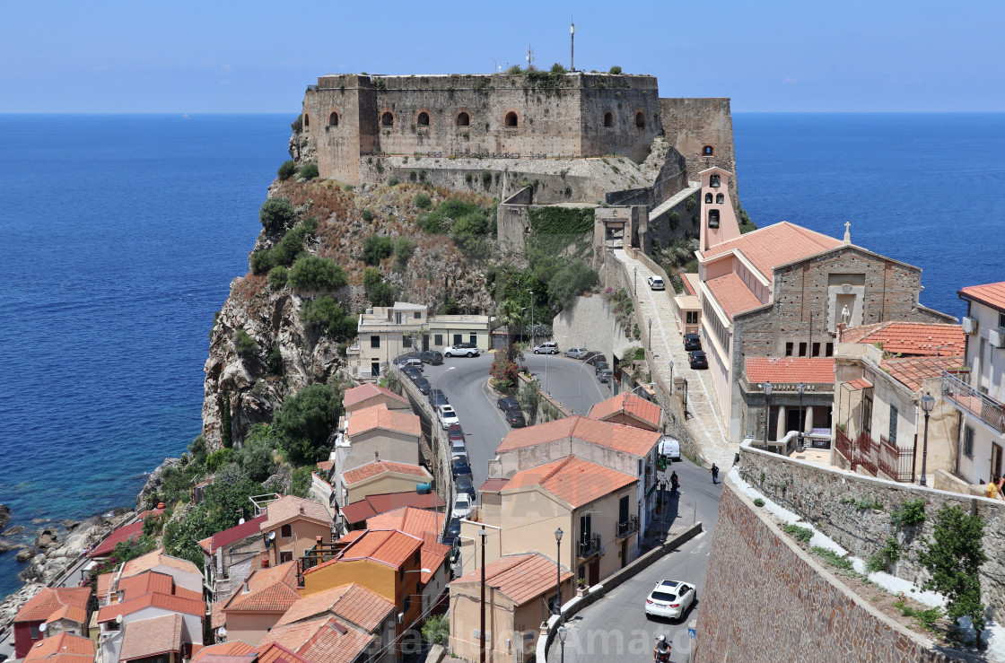 "Scilla - Castello Ruffo dalla Scala del Belvedere" stock image