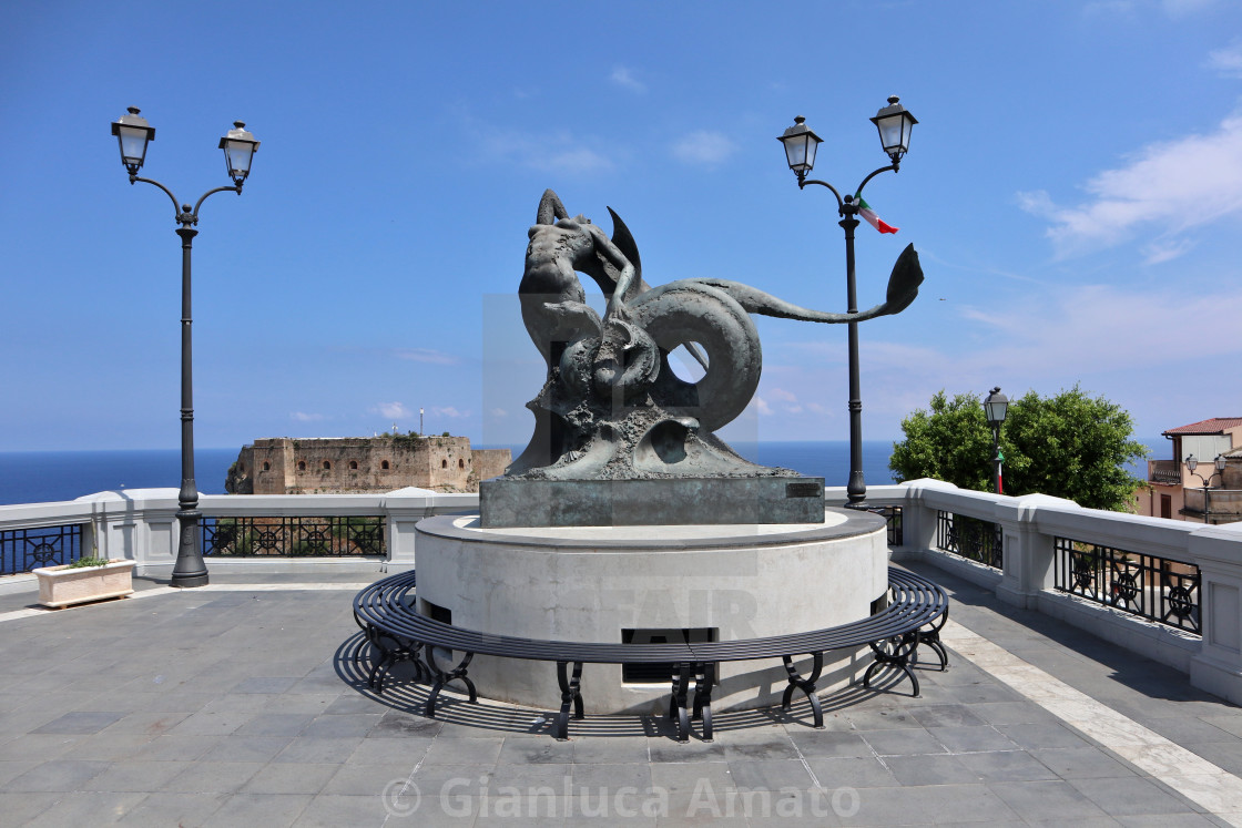 "Scilla - Statua della Sirenetta al Belvedere di Piazza San Rocco" by Gianluca Amato - $3.76 "Scilla - Statua della Sirenetta al Belvedere di Piazza San Rocco" stock image