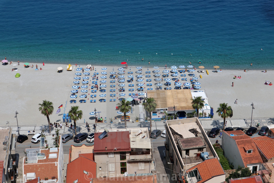 "Scilla - Panorama del lido da Via Panoramica" stock image