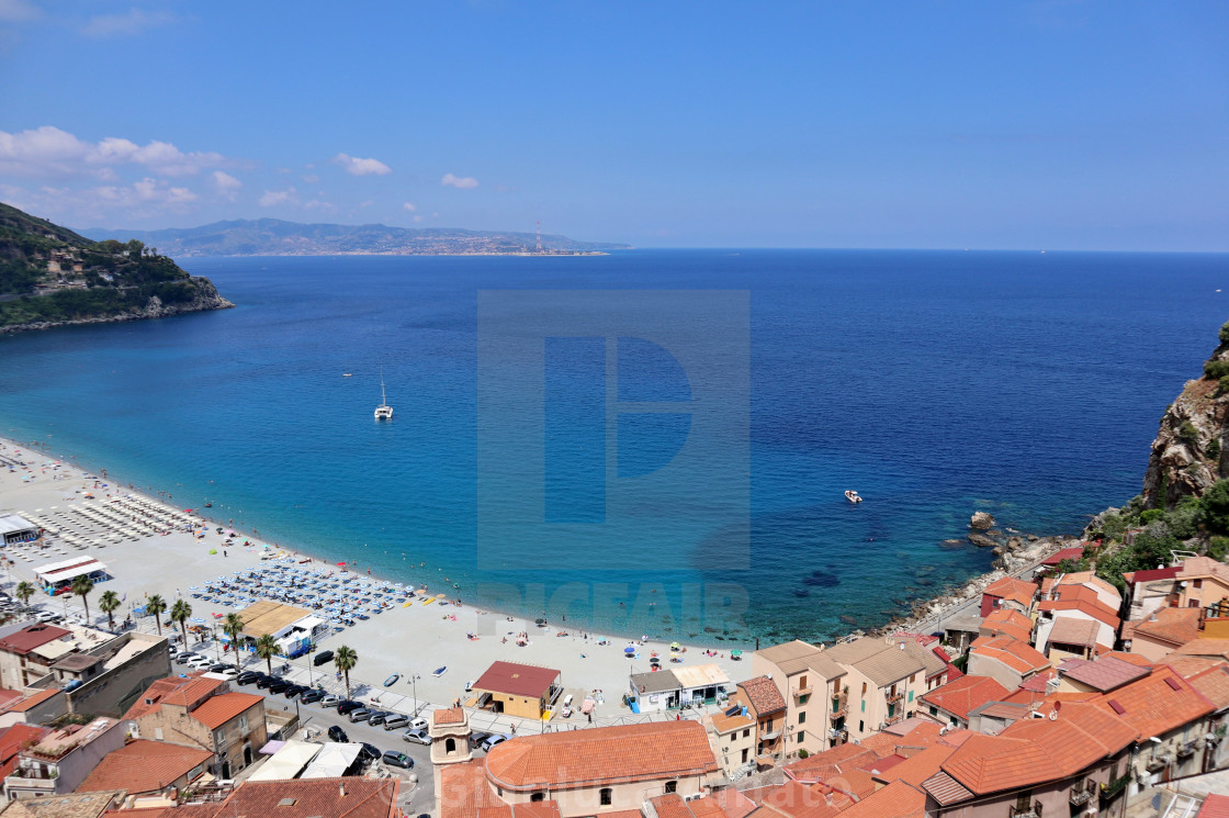 "Scilla - Panorama della baia dalla scala del belvedere" stock image