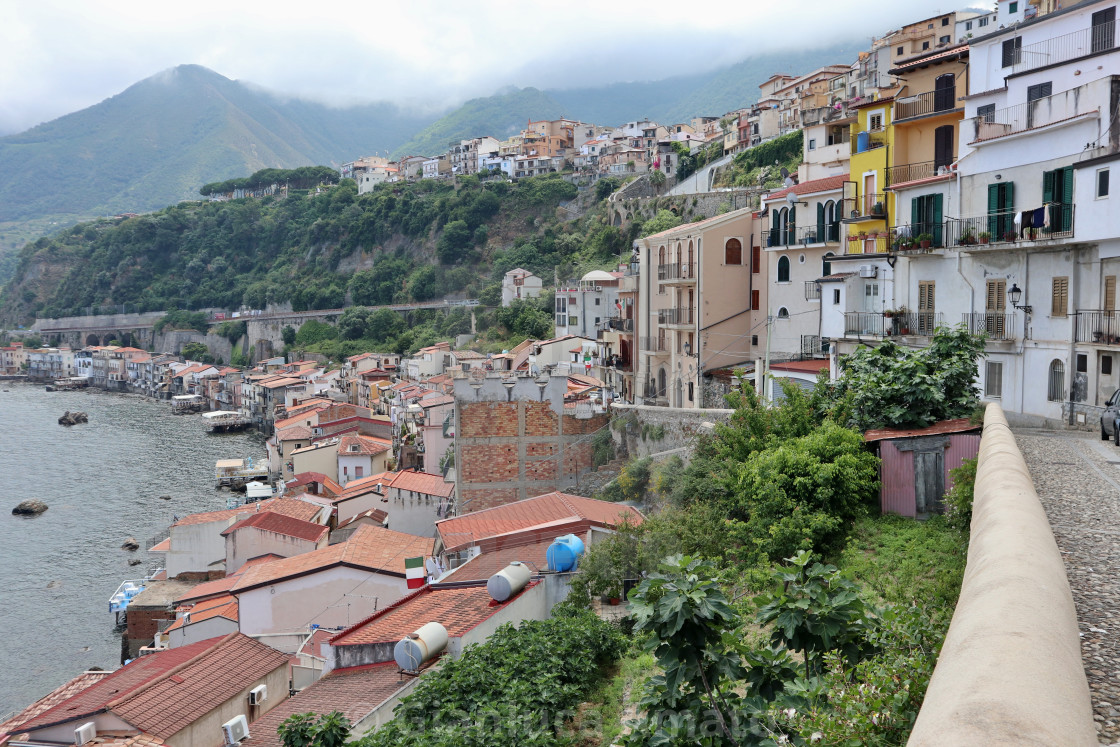 "Scilla - Panorama del borgo da Via Chianalea" stock image