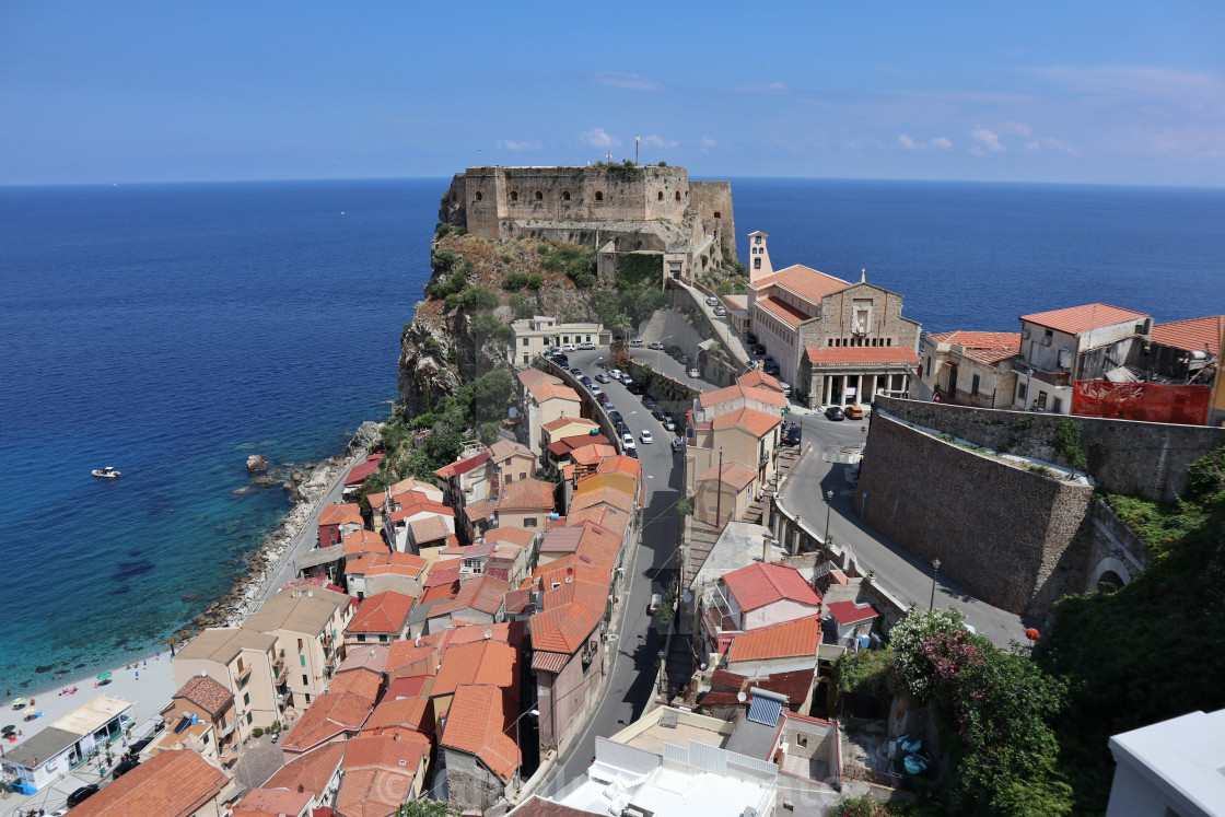 "Scilla - Panorama del borgo dal Belvedere di Piazza San Rocco" stock image