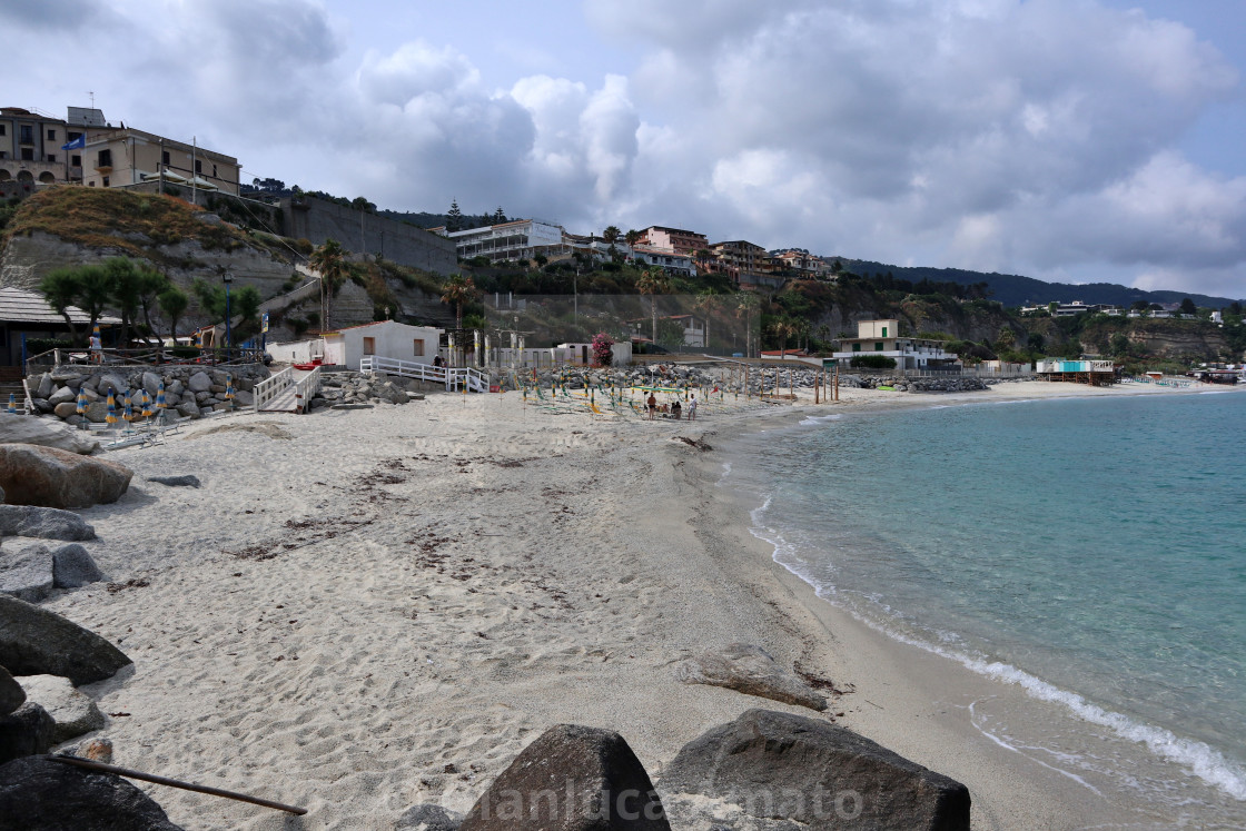 "Tropea - Spiaggia del Convento dagli Scogli dei Missaggi" stock image