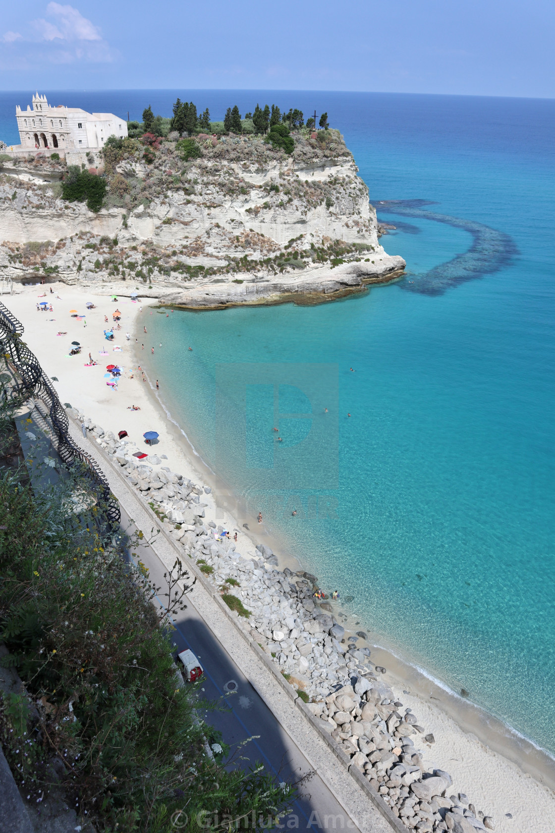 "Tropea - Spiaggia del Mare Piccolo dal Belvedere del Corso" stock image