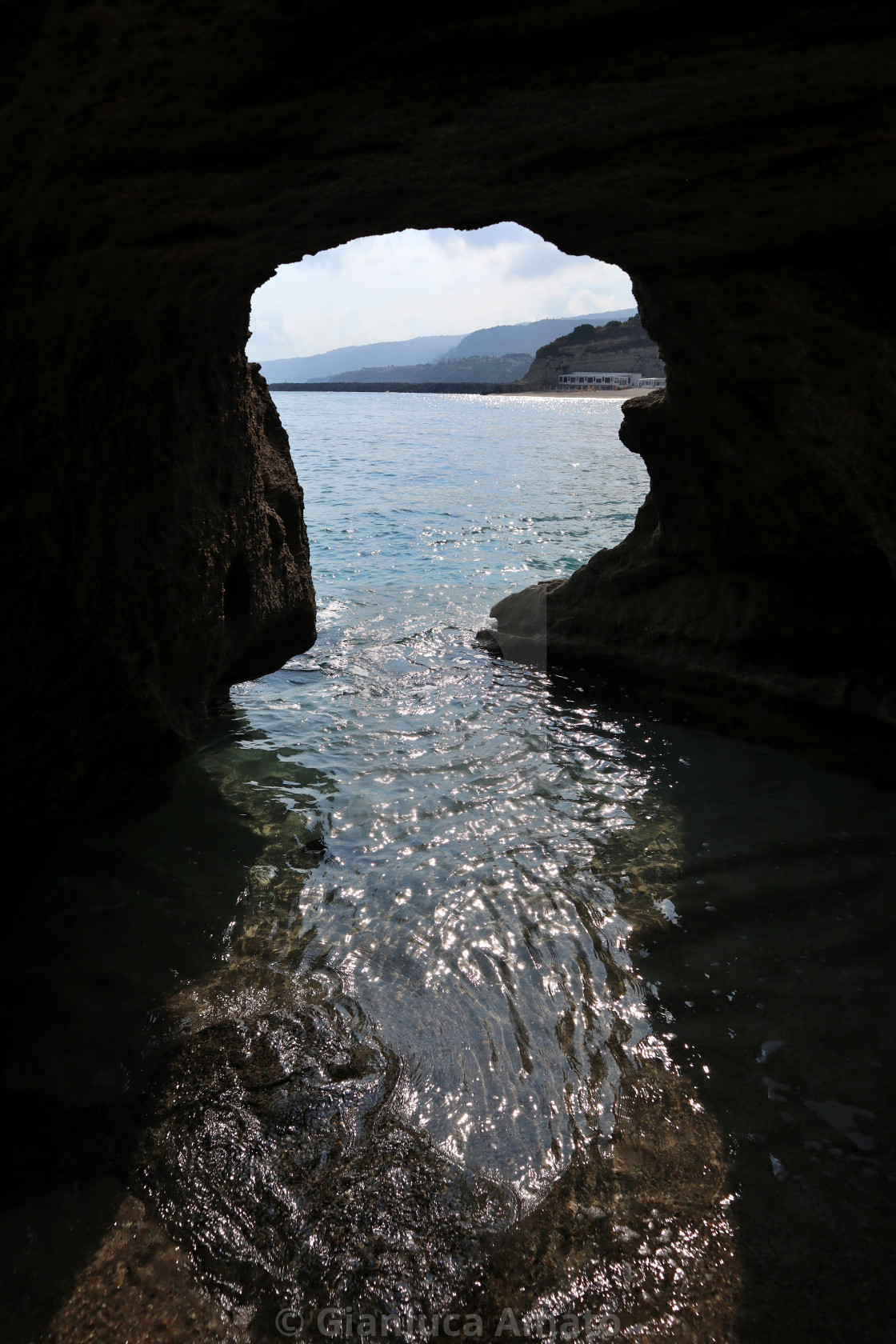 "Tropea - Scorcio dalla Grotta di Marina dell'Isola." stock image