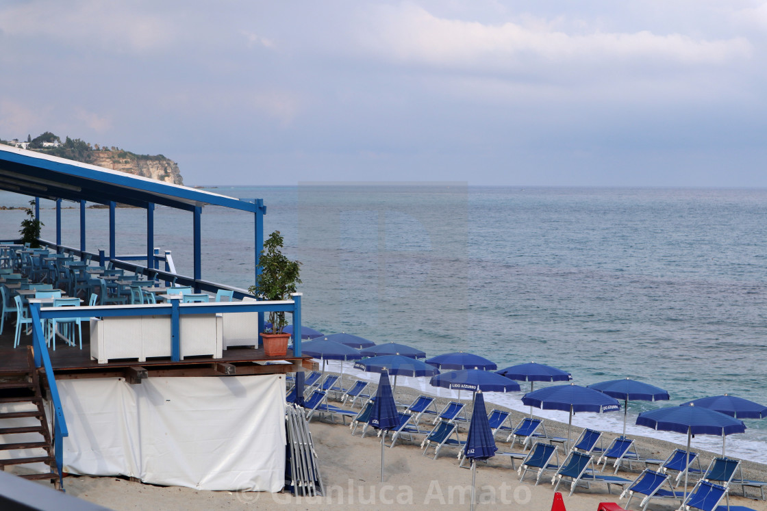 "Tropea - Lido Azzurro all'alba" stock image