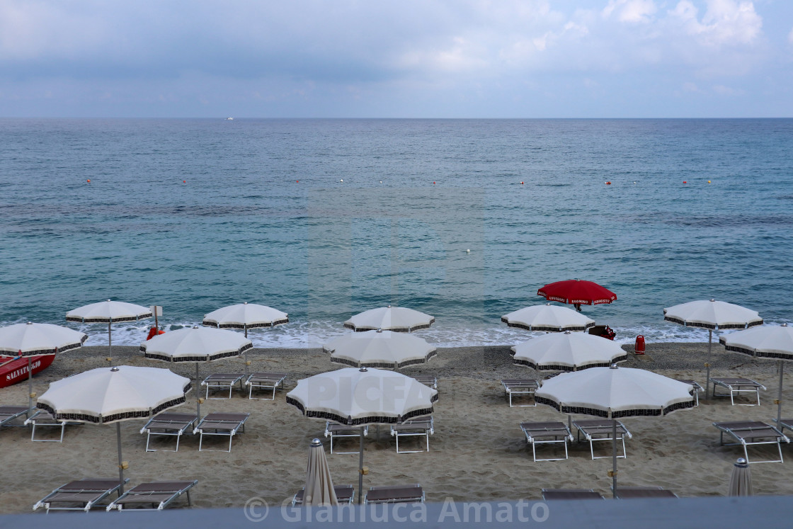 "Tropea - Lido Isola Bella al mattino" stock image