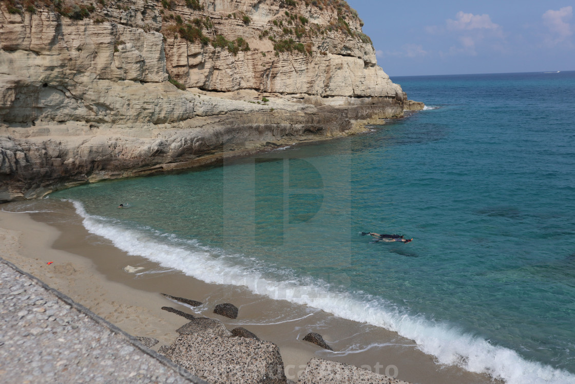 "Tropea - Snorkeler alla Spiaggia del Cannone" stock image