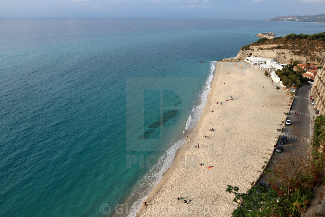 "Tropea - Spiaggia della Rotonda dal Belvedere del Corso" stock image