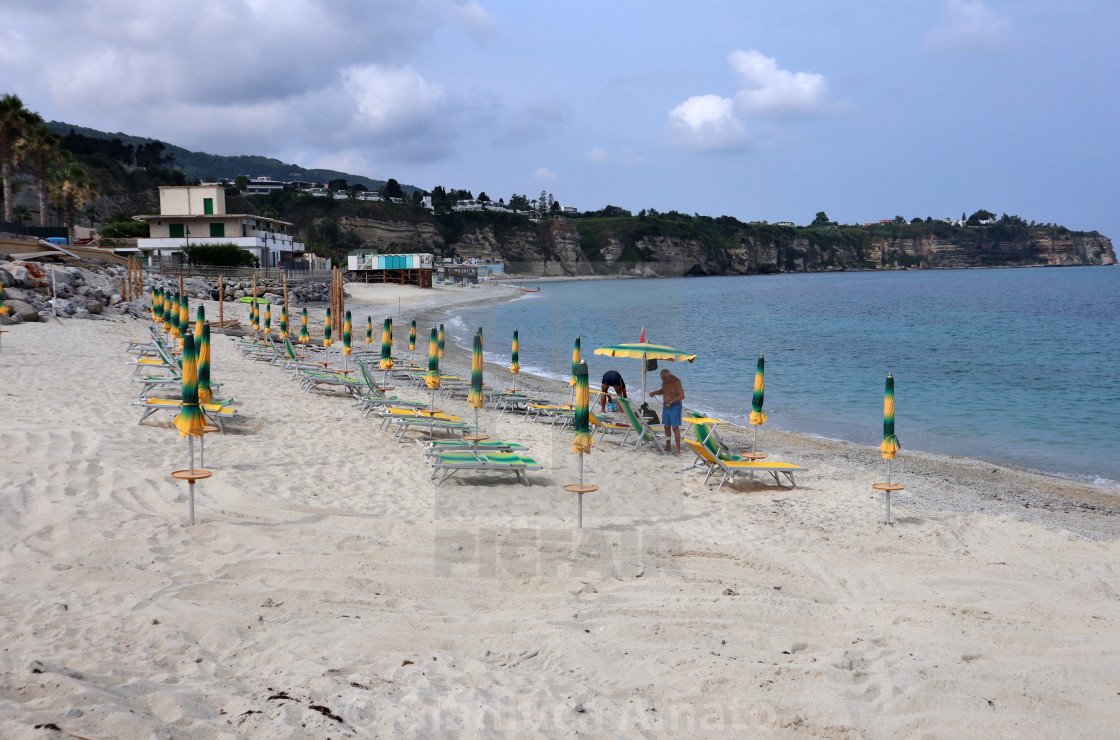 "Tropea - Turisti al Lido Costa degli Dei" stock image