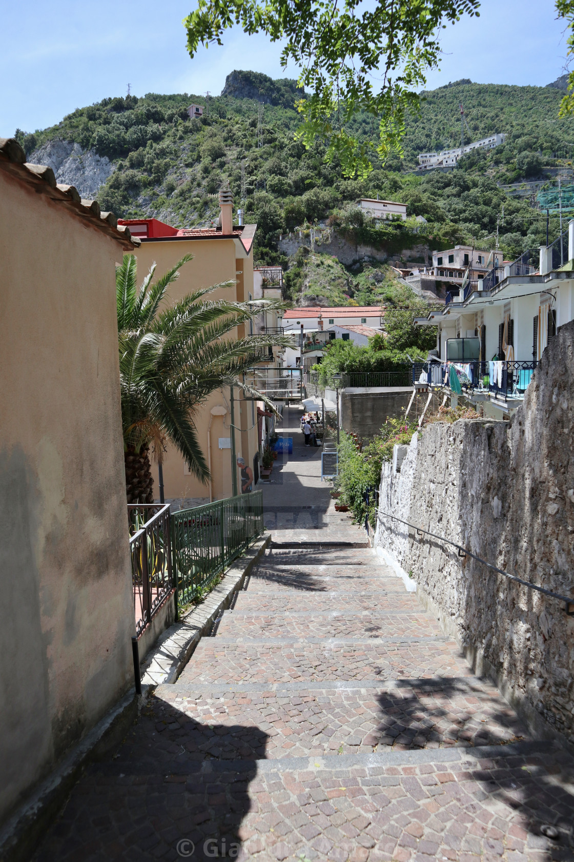 "Erchie - Scalinata del centro storico" stock image