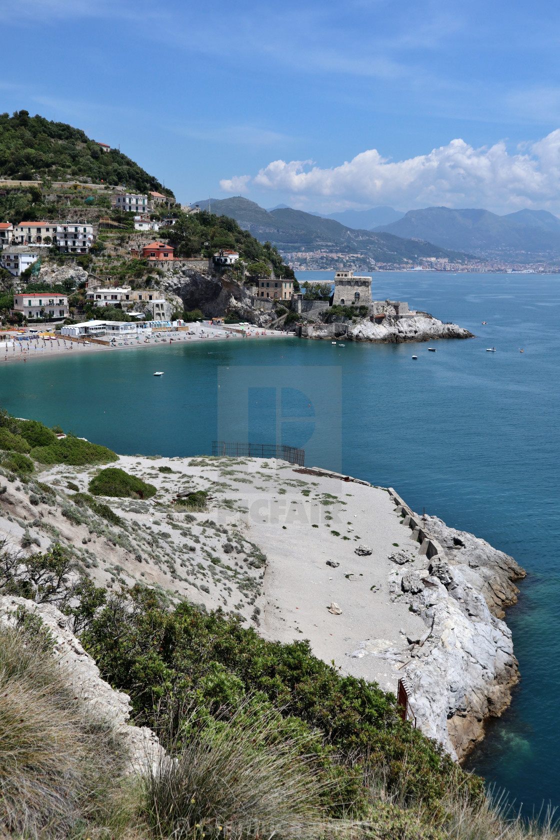 "Erchie - Scorcio panoramico dalla cava abbandonata dell'ex Italsider" stock image