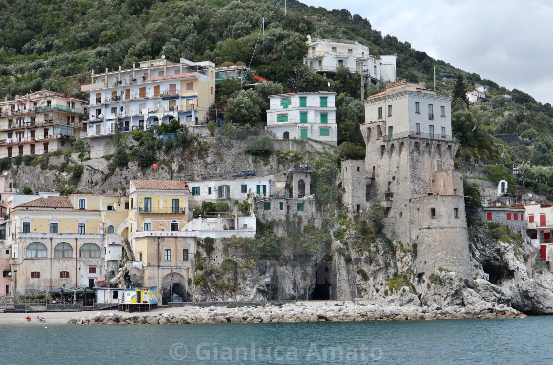 "Cetara - Torre di Cetara dal molo" stock image