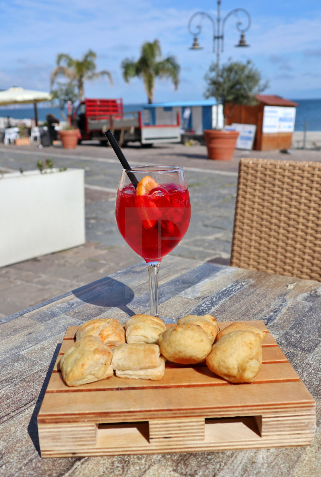 "Cetara - Aperitivo sul lungomare" stock image