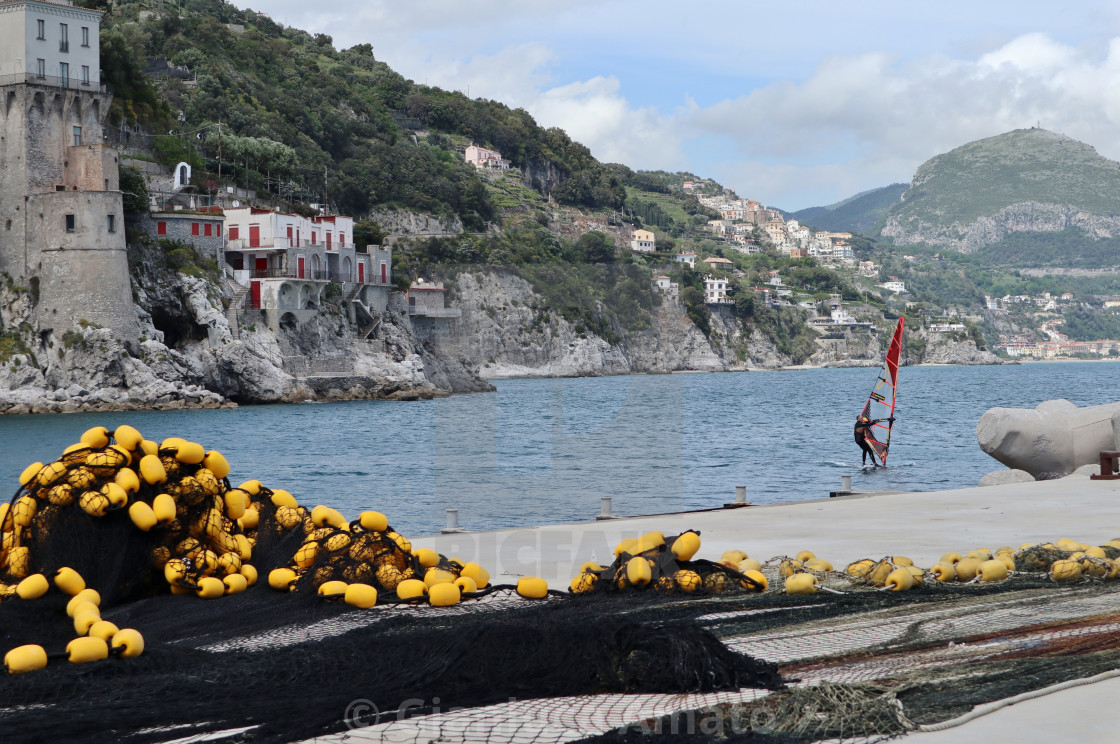 "Cetara - Scorcio dal molo" stock image