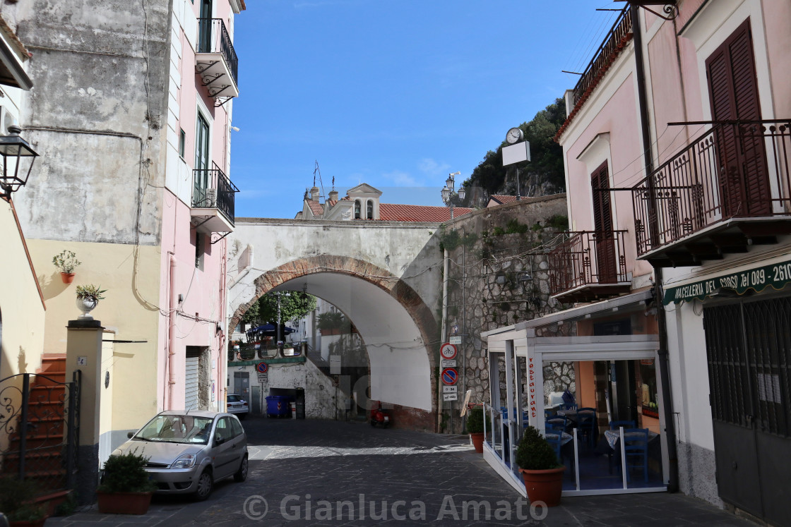 "Cetara - Via principale del borgo" stock image