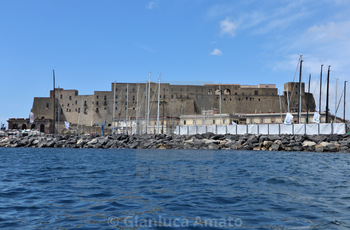 "Napoli - Castel dell'Ovo dalla barca" stock image