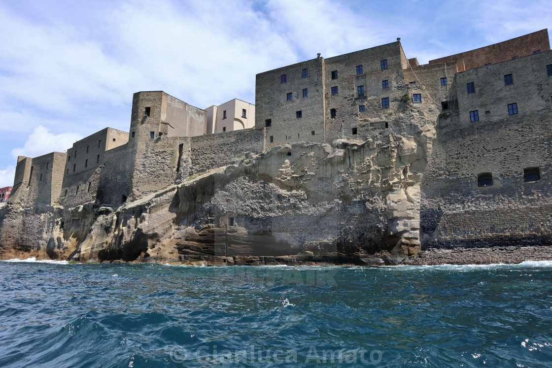 "Napoli - Scorcio dalla barca di Castel dell'Ovo" stock image