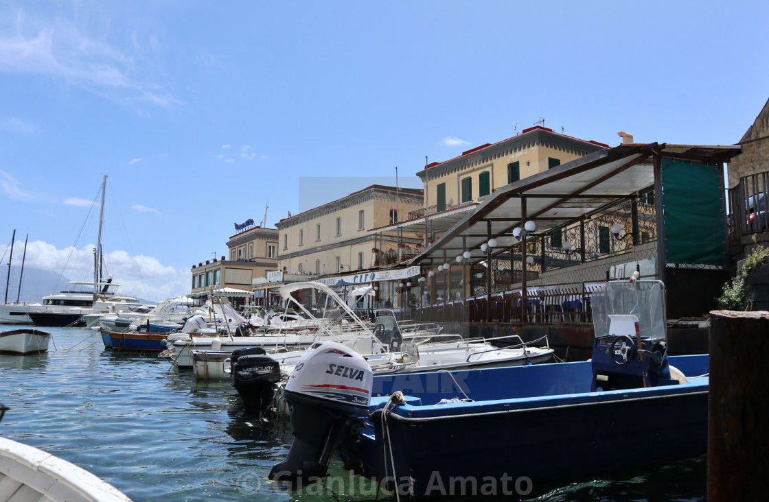 "Napoli - Barche ormeggiate al Borgo Marinari" stock image