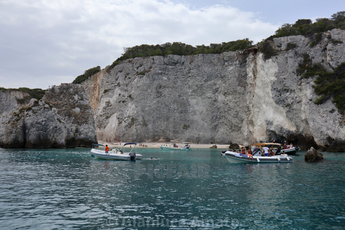 "Isole Tremiti - Barche di Turisti a Cala dei Pagliai" stock image