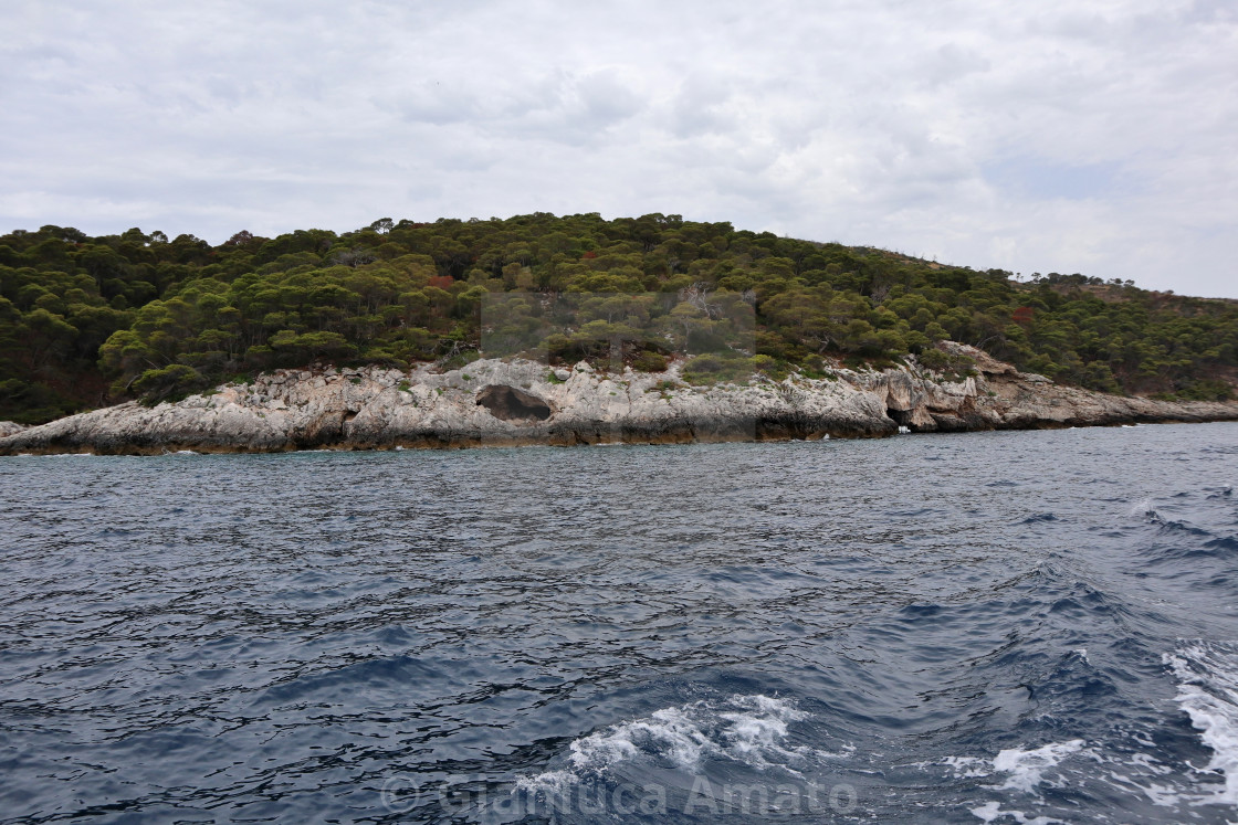 "Isole Tremiti - Cala dello Zio Cesare dalla barca" stock image