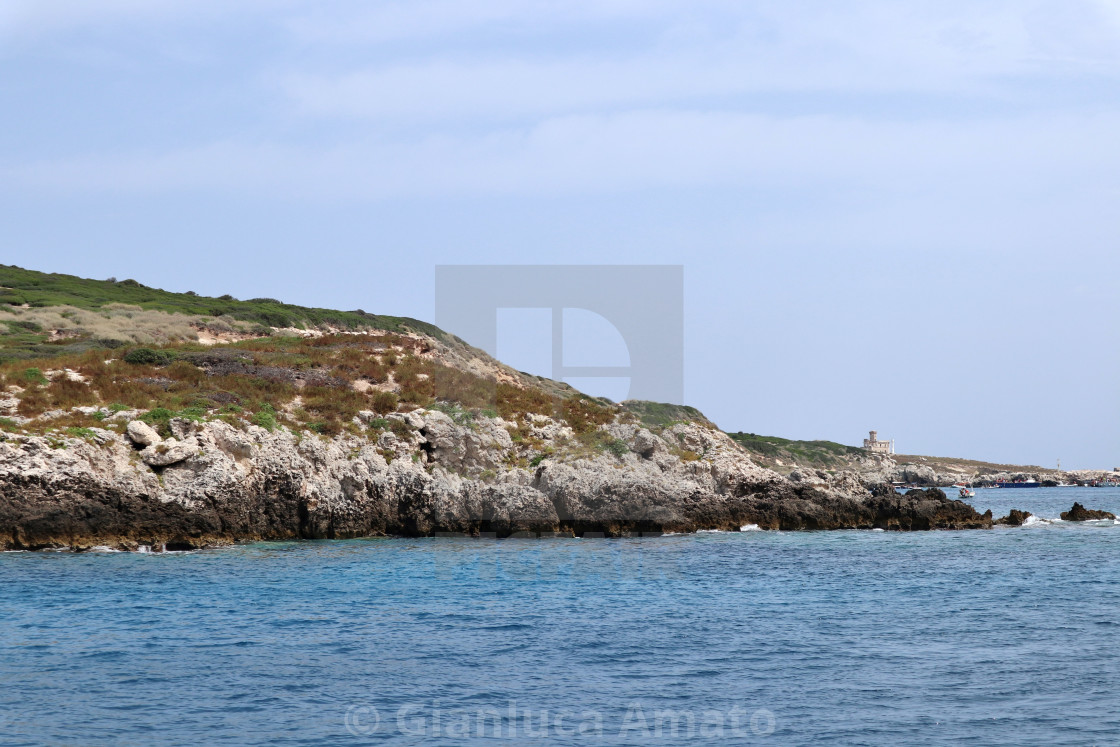 "Isole Tremiti - Punta dello Scaccione dell'Isola di Capraia dalla barca" stock image