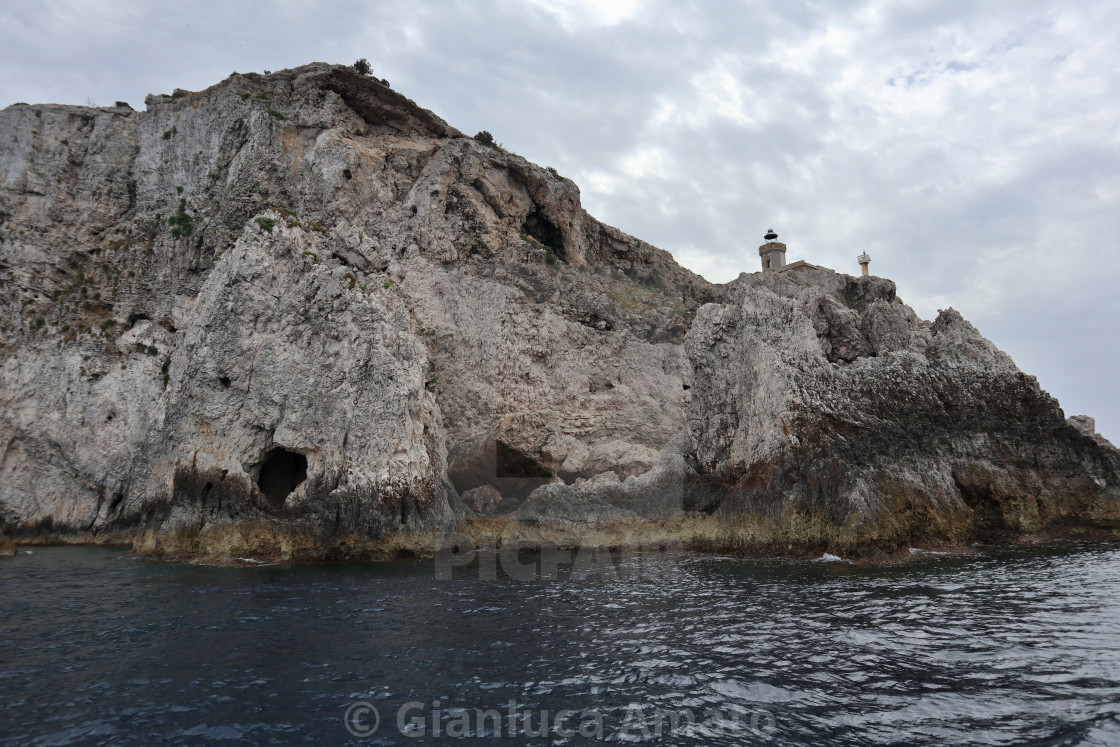 "Isole Tremiti - Scorcio del faro da Cala del Bue Marino" stock image