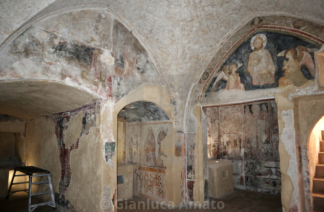 "Ischia - Cripta affrescata della Cattedrale dell'Assunta al Castello Aragonese" stock image