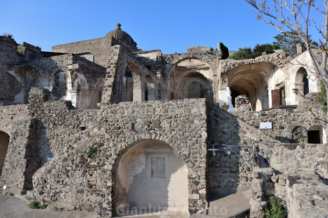 "Ischia - Ruderi della Cattedrale dell'Assunta al Castello Aragonese" stock image