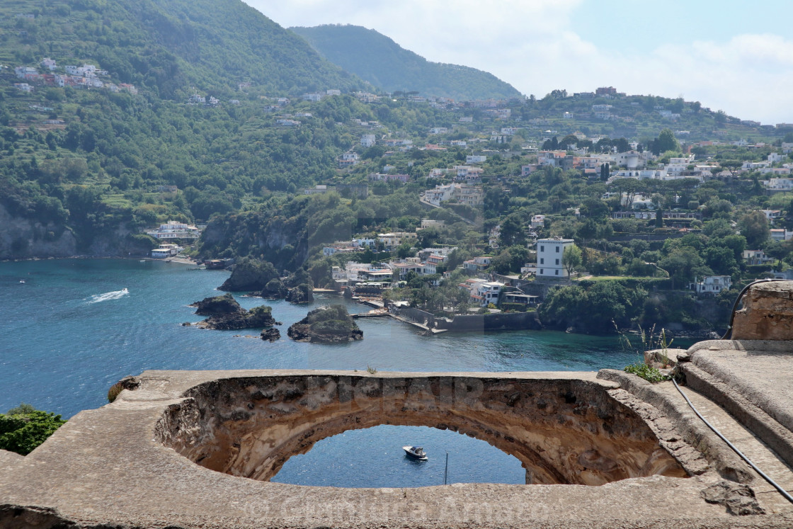 "Ischia - Scorcio dalla Caffetteria del Monastero al Castello Aragonese" stock image